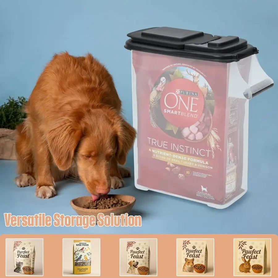 Pet Food Storage Containers Capacity Dog Food Storage Container, Cat Food Container, Bird Seed Storage Container, with Durable E