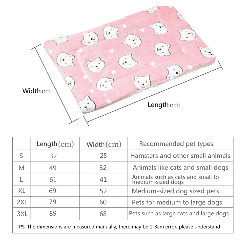 Thick Warm Flannel Cat And Dog Sleeping Cushion