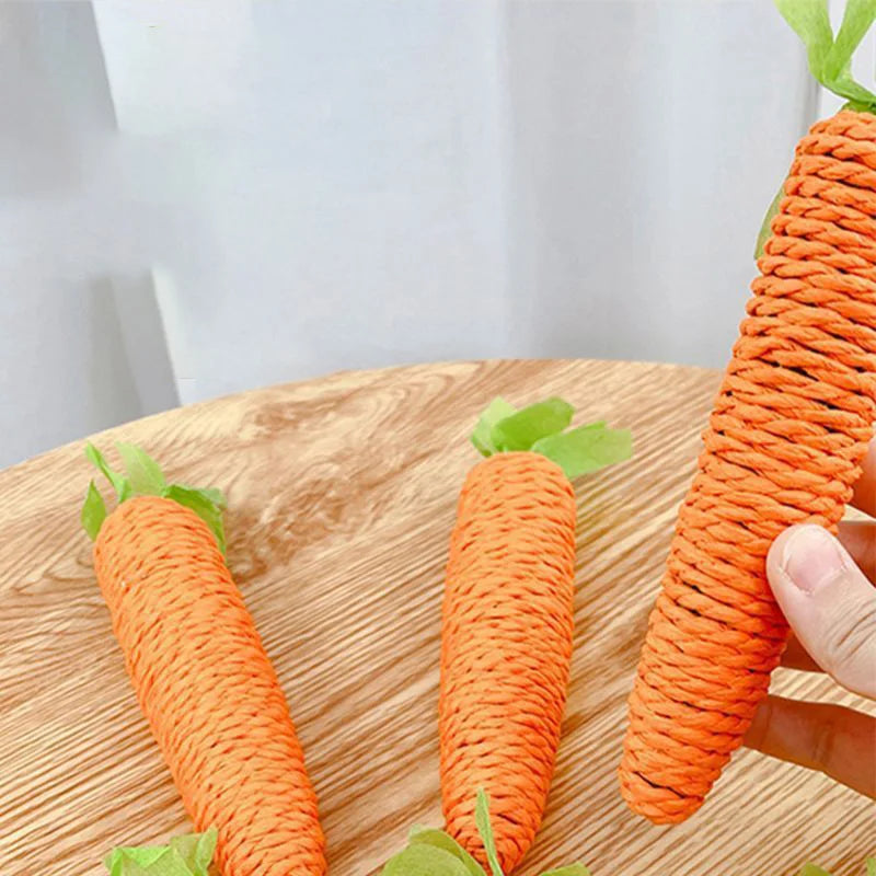 Sound Carrot Cat Toy Squeak Teething Stick Anti Bite Scratch