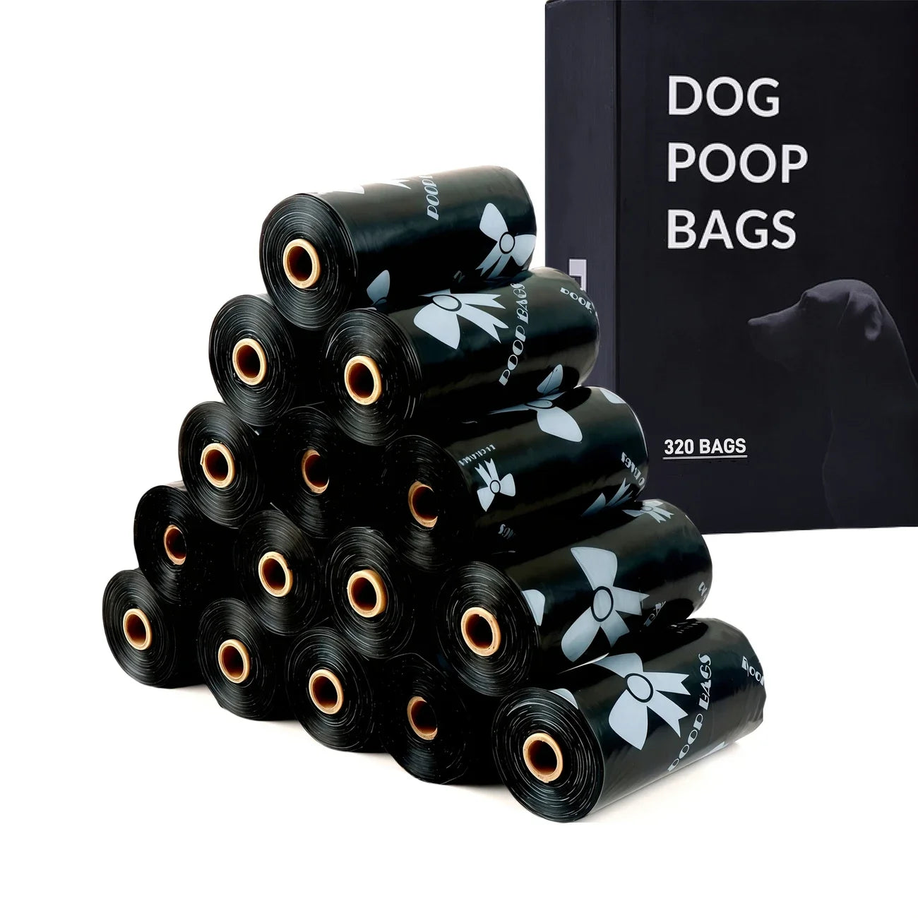 NONEDog Litter Poop Bags 180 Count Super Thick Leak Proof