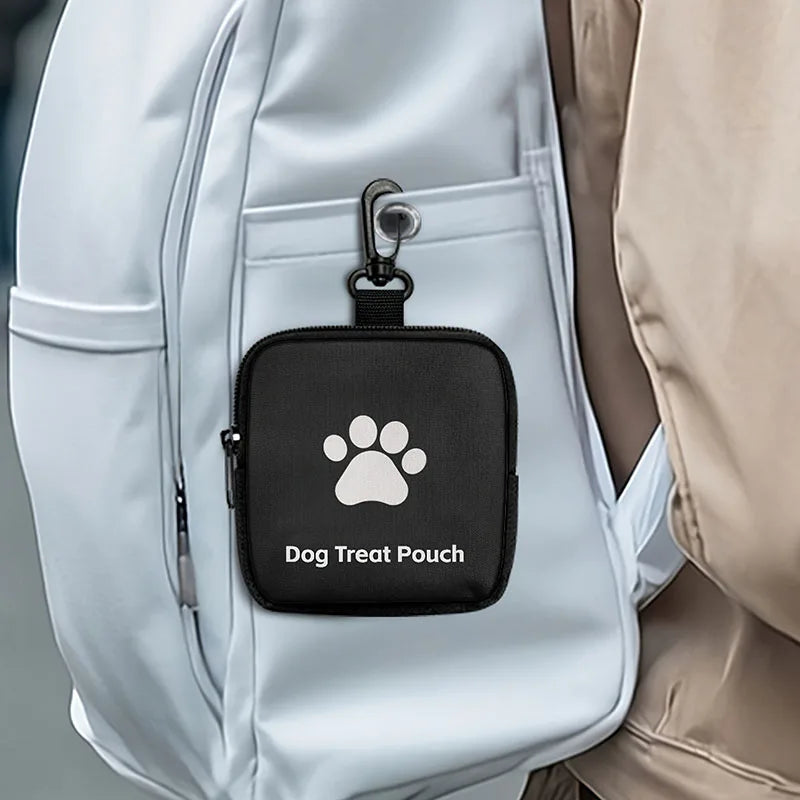 Linen Portable Dog Treat Bag for Training and Outdoor Walks