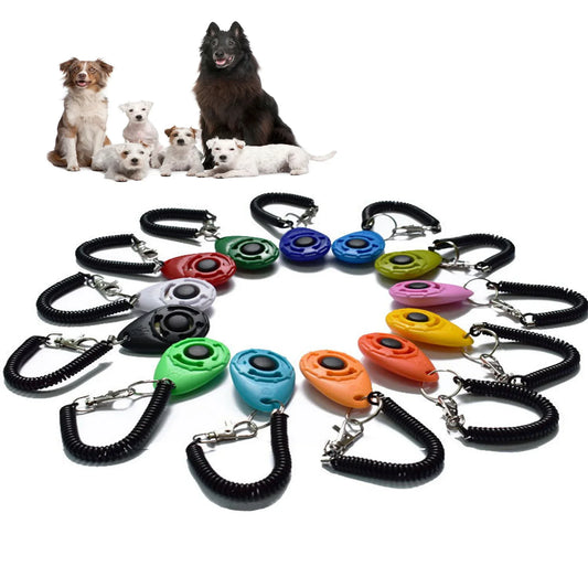 2 In 1 Dog Training Clicker With Adjustable Wrist Strap