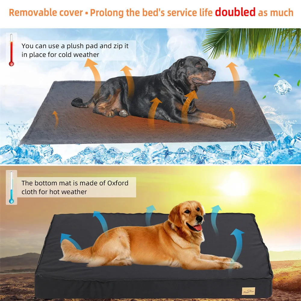 BORWART CN Orthopaedic Dog Bed Waterproof Cushion 2 In 1 Removable Cover