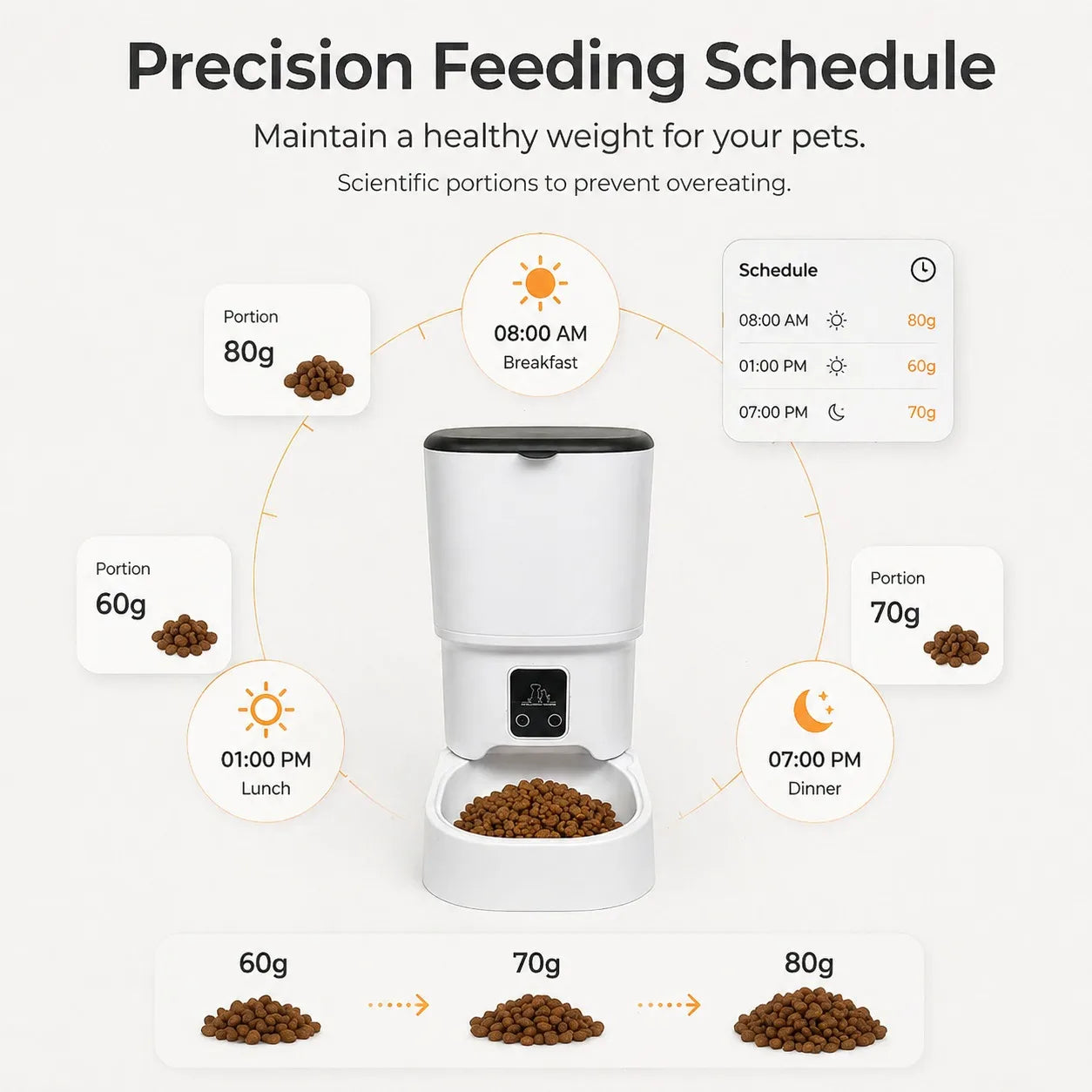 Smart Automatic Cat Feeder App Control Timed Feeding Anti Clogging