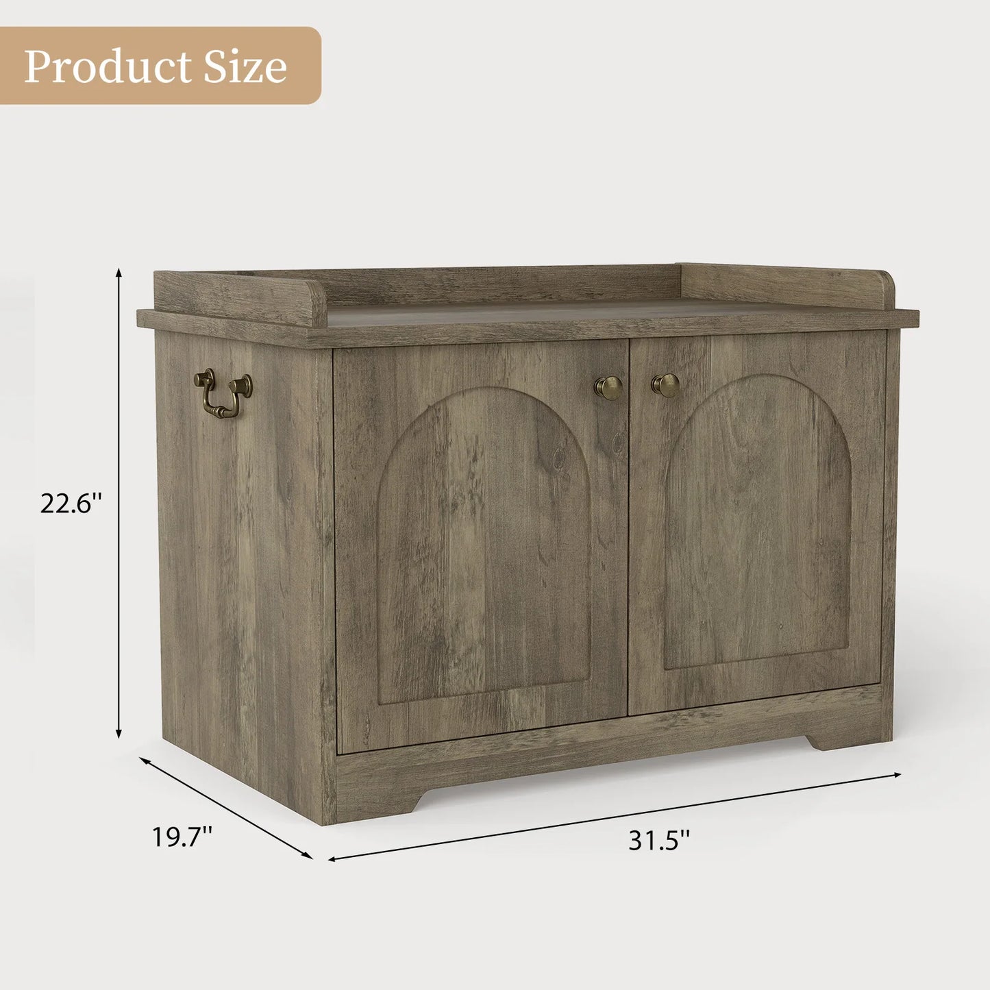 Cat Litter Box Enclosure Furniture Indoor Wooden Cat Washroom with Scratching Pad Cat Washroom Pet House 31.5x22.05x19.69in