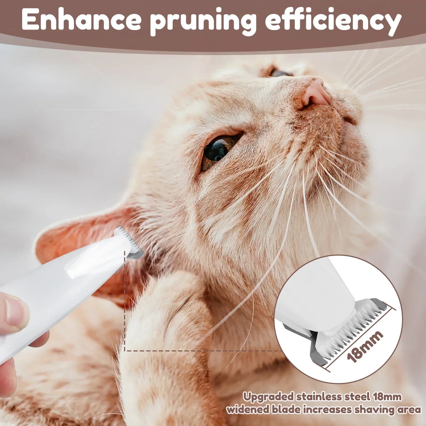 LED Waterproof Dog Paw Trimmer With Widened Blade