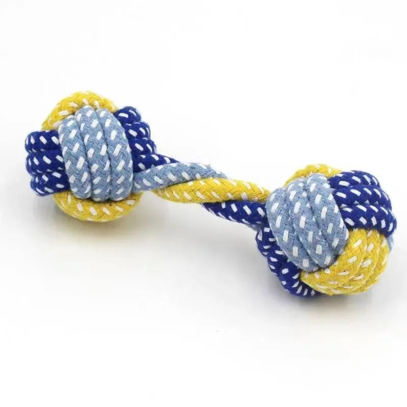 Dog Rope Toy Carrot Knot Ball Chew Toy Durable Braided Teeth Cleaning
