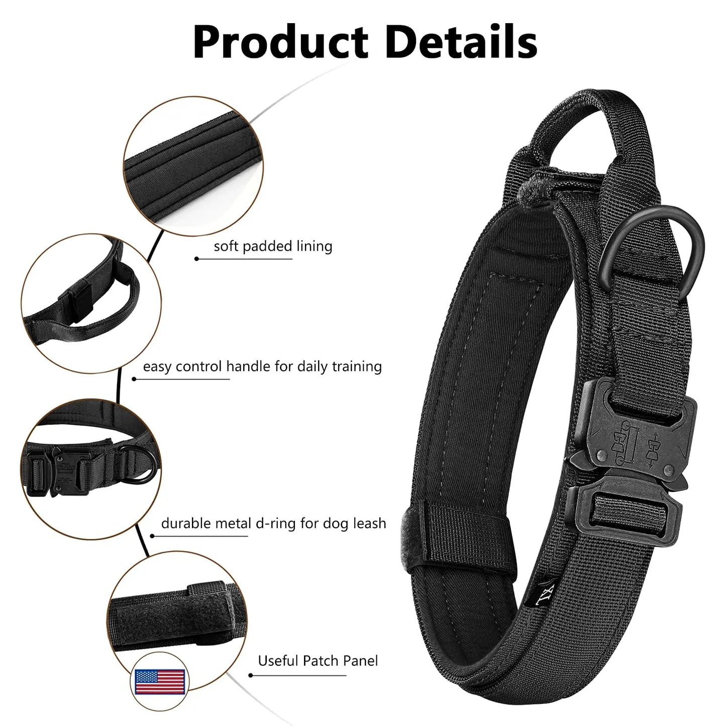 Military Dog Harness Collar Leash Molle Pouches For Medium Large Dogs Pet German Shepherd Training Walking Vest Dog Harnesses