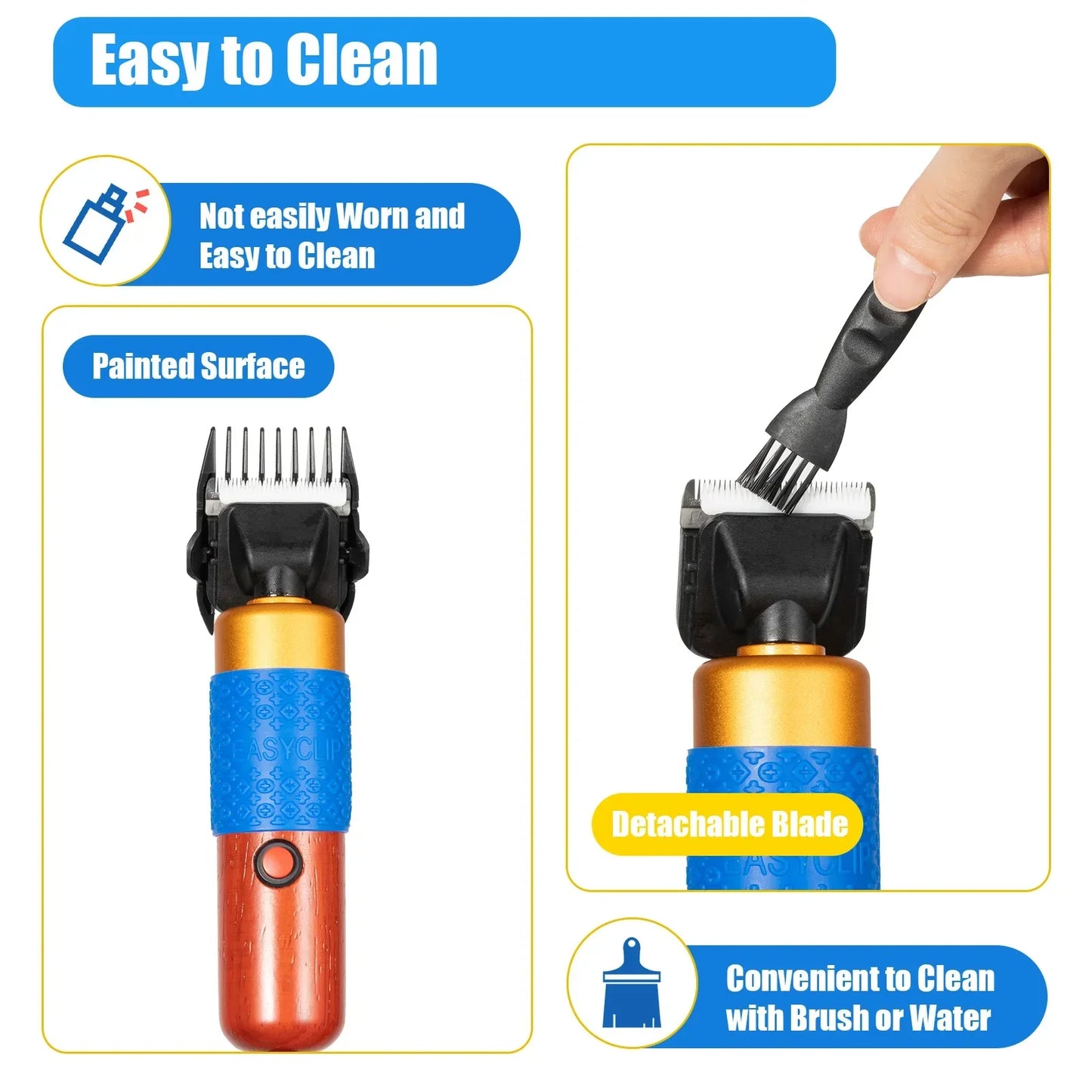 36W Portable Pet Clipper Low Noise With Insulated Handle Easy To Clean For Sheep,Goats,Large Dogs,Angora Rabbits & Cats
