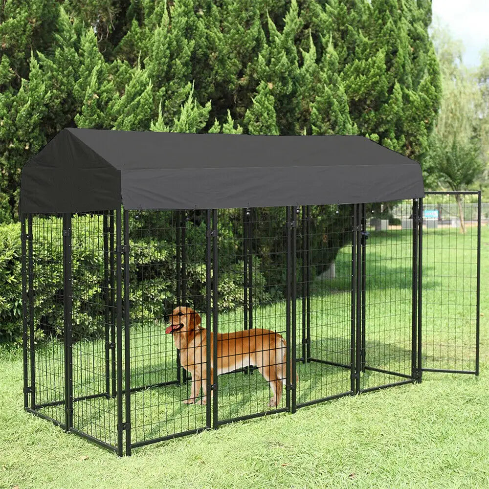 BINGOPAW Heavy Duty Welded Wire Dog Kennel Outdoor Crate