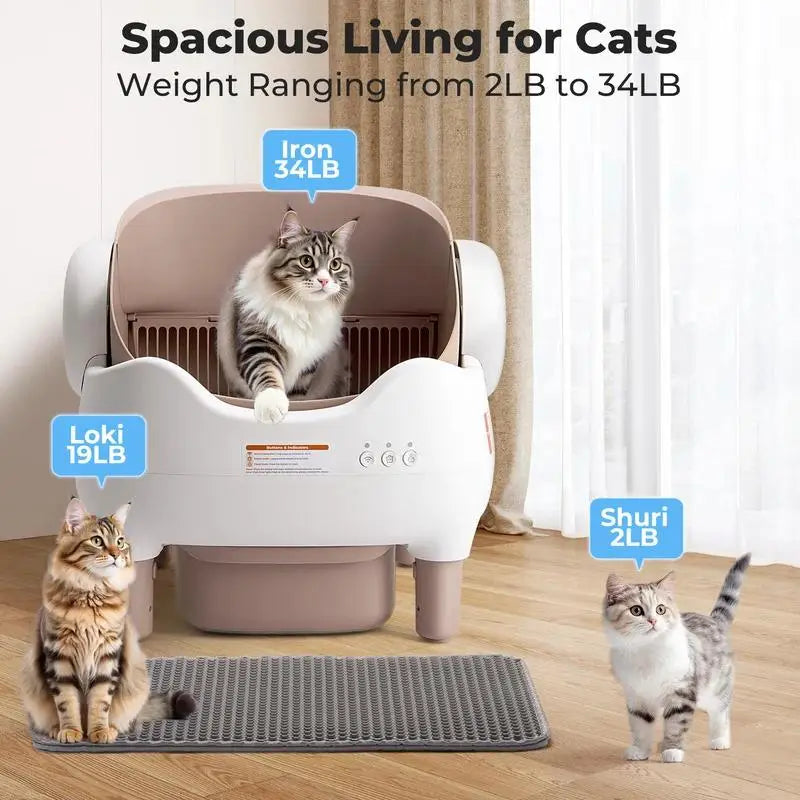 NestPawly Smart Self Cleaning Cat Litter Box With App Control