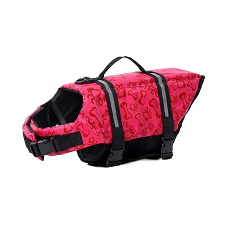 Dog Reflective Adjustable Life Jacket Enhanced Buoyancy Safety Vest