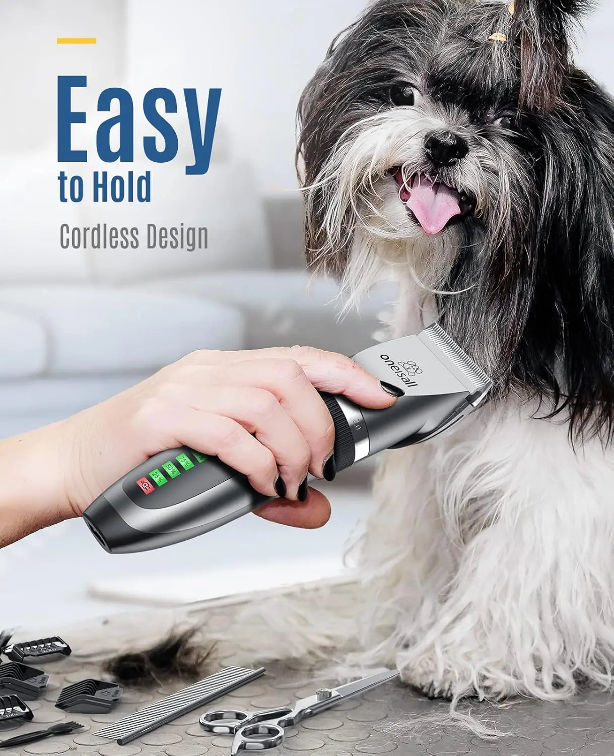 2 In 1 Cordless Pet Grooming Kit Clippers Paw Trimmer