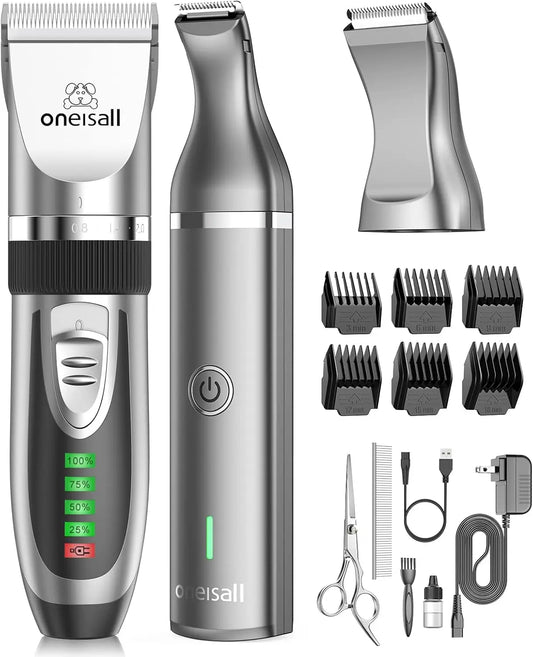 2 In 1 Cordless Pet Grooming Kit Clippers Paw Trimmer