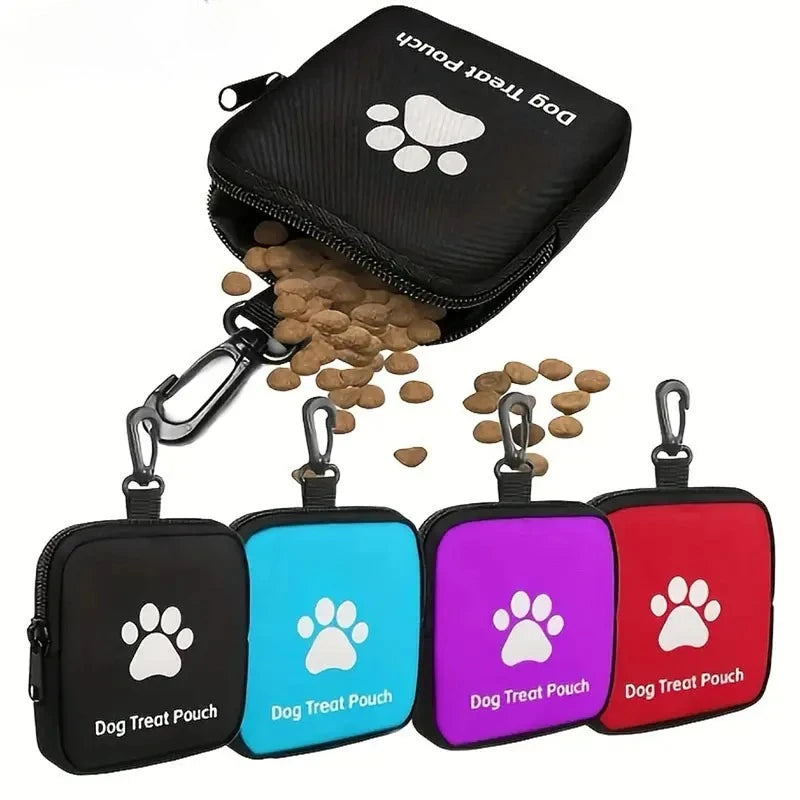 Linen Portable Dog Treat Bag for Training and Outdoor Walks