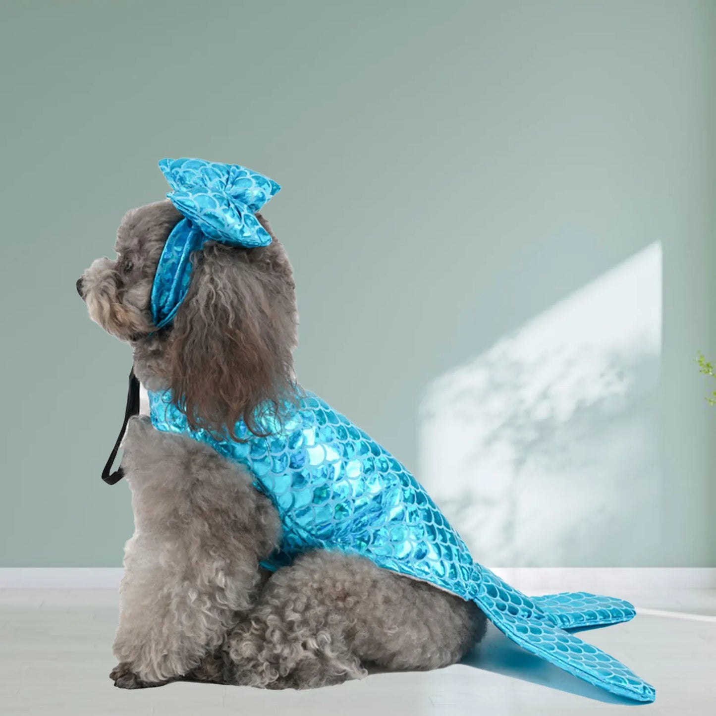 HOBBAGGO Personalized Mermaid Dog Costume For Cosplay And Parties