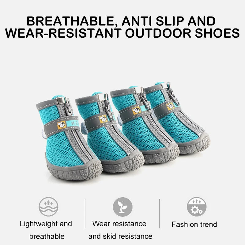 Hobaggo Non-slip Breathable Dog Shoes With Plush Warm Protection