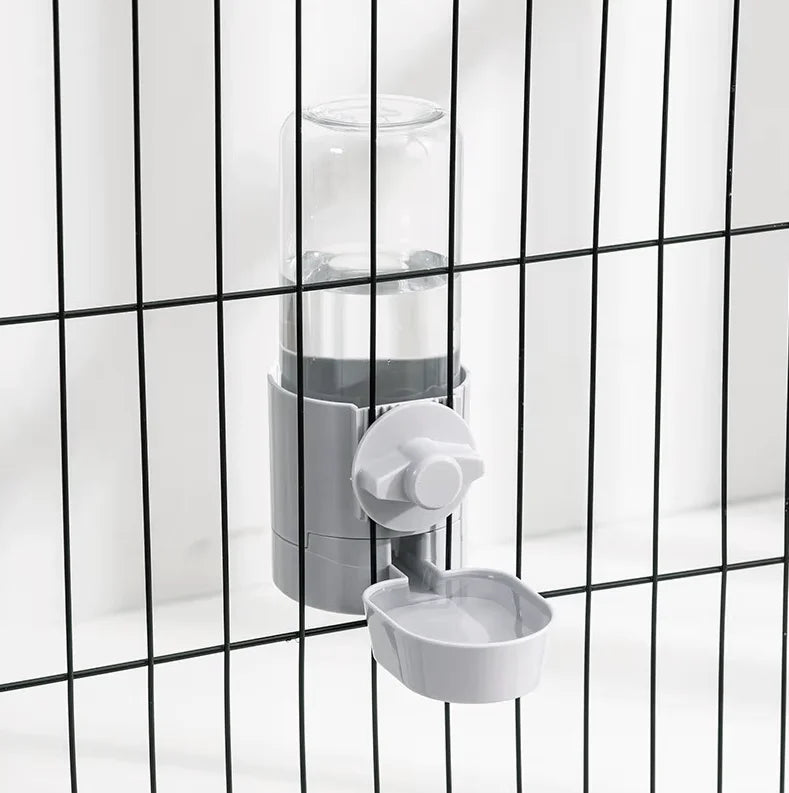 Automatic Pet Feeder Cage Hanging Bowl Water Bottle Dispenser For Pets