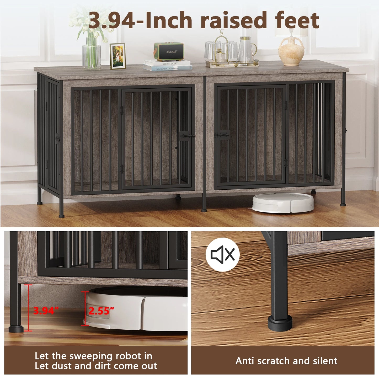 Heavy Duty Dog Crate Furniture Kennel Table For TV Stand