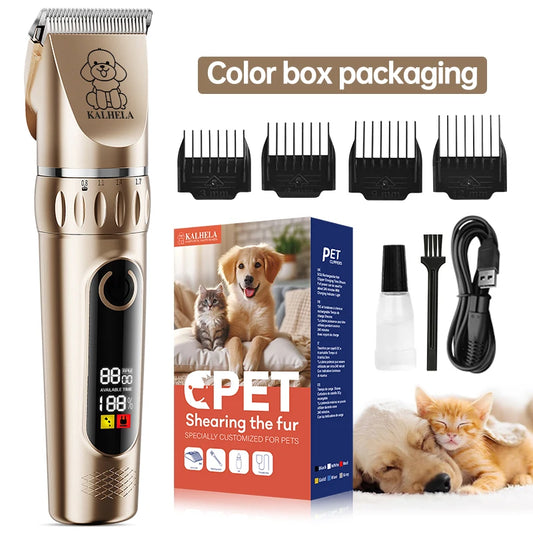 Professional Pet Grooming Kit Rechargeable Electric Dog Cat Trimmer Set