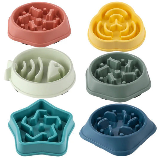 Slow Feeder Pet Bowl For Cats And Dogs NonSlip AntiChoking