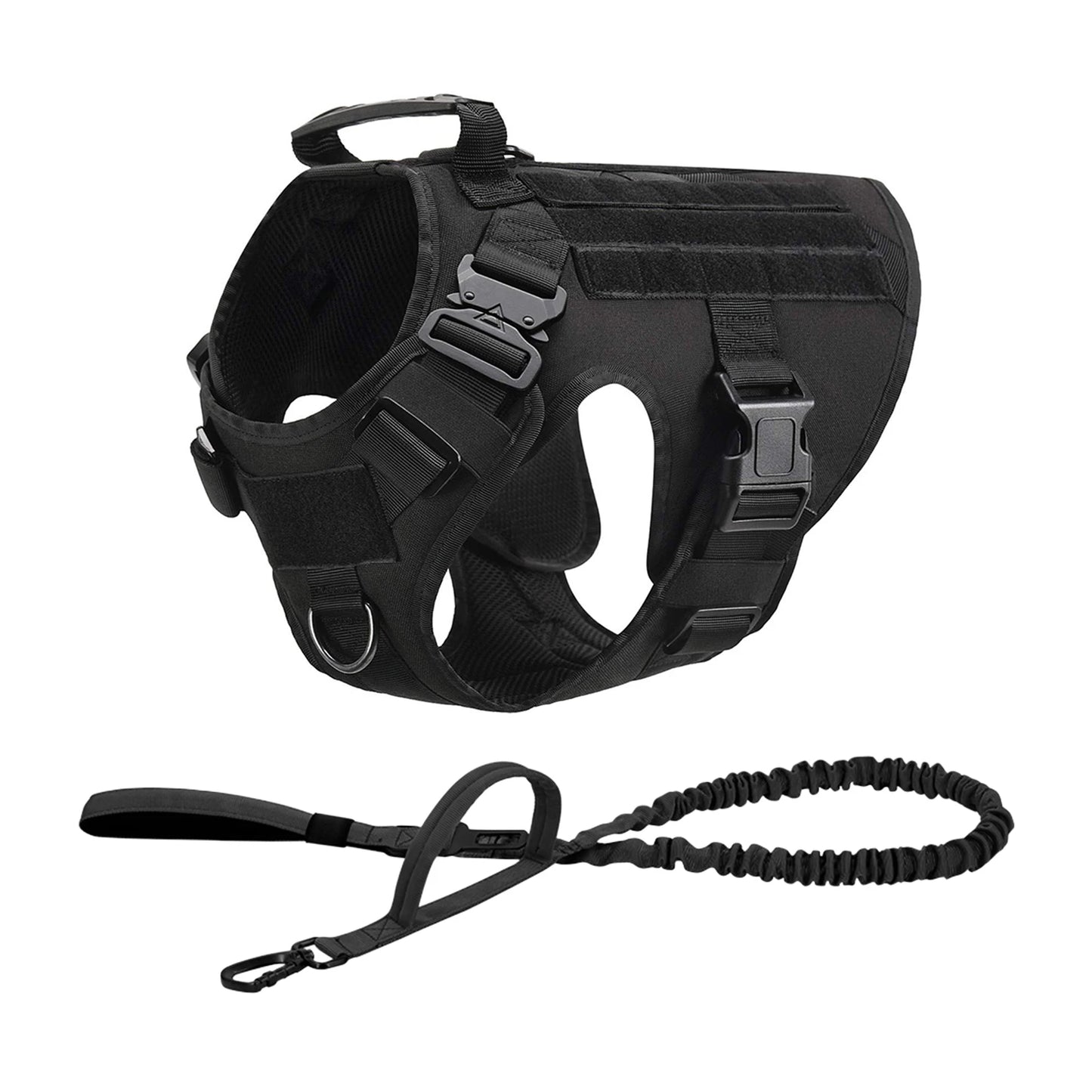 Military Dog Harness Collar Leash Molle Pouches For Medium Large Dogs Pet German Shepherd Training Walking Vest Dog Harnesses