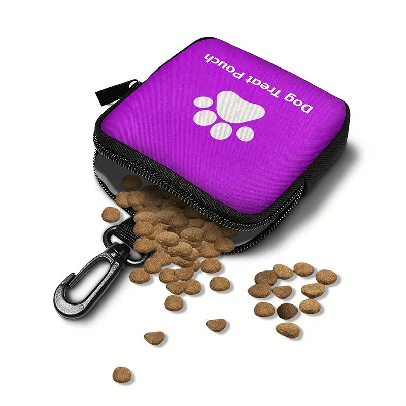 Linen Portable Dog Treat Bag for Training and Outdoor Walks