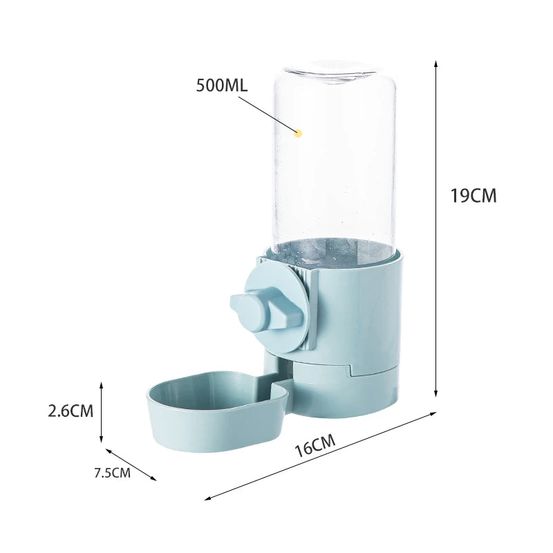 Automatic Pet Feeder Cage Hanging Bowl Water Bottle Dispenser For Pets