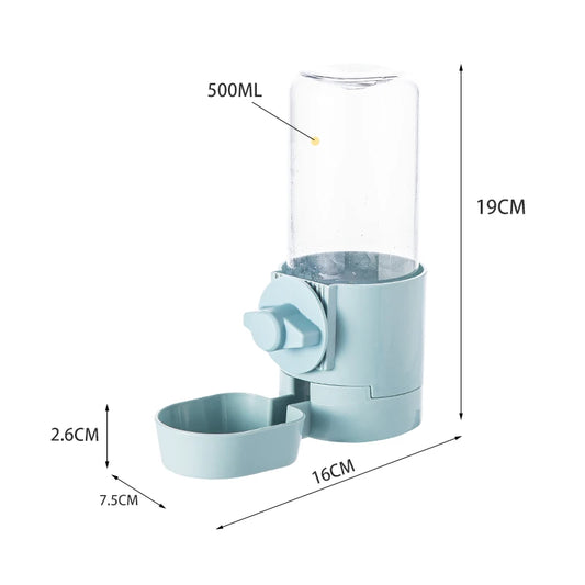 Automatic Pet Feeder Cage Hanging Bowl Water Bottle Dispenser For Pets