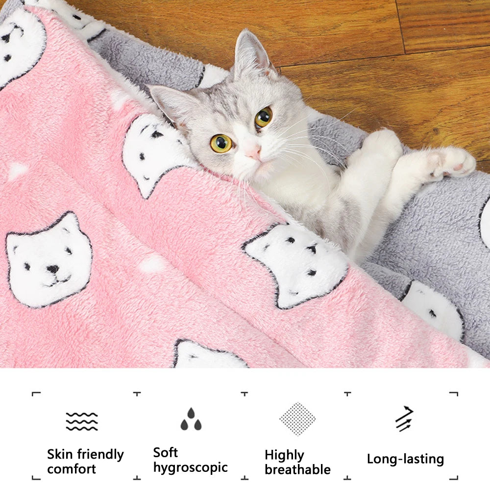 Thick Warm Flannel Cat And Dog Sleeping Cushion