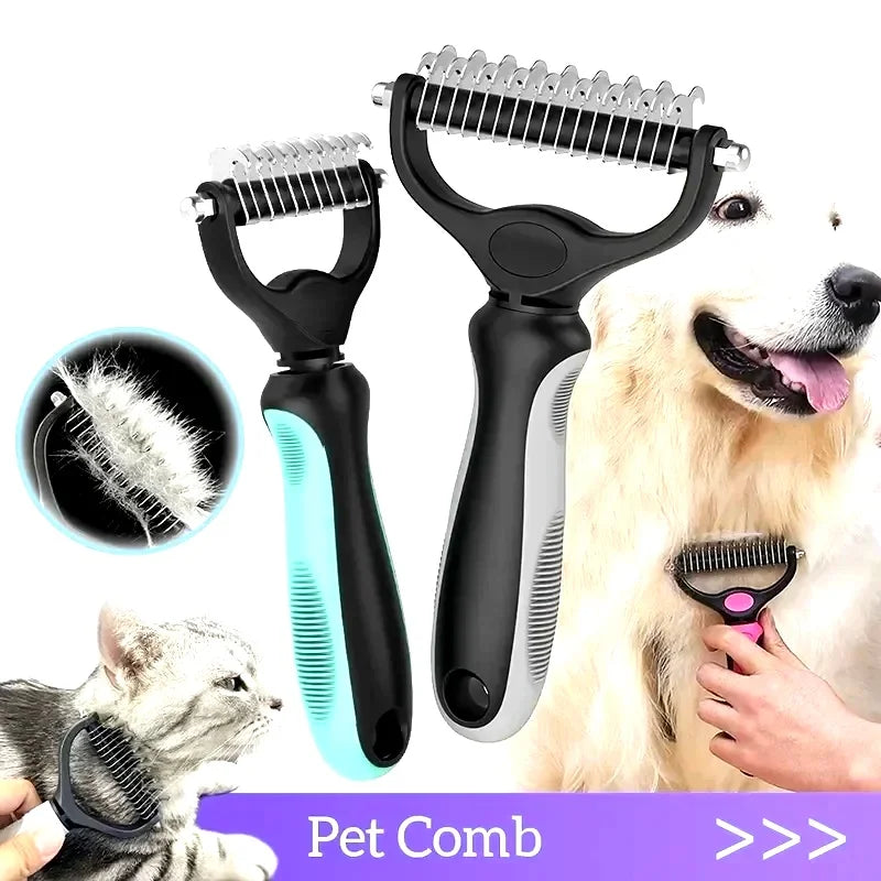 Pet Cat Hair Removal Comb For Dogs Grooming Dematting Deshedding Tool