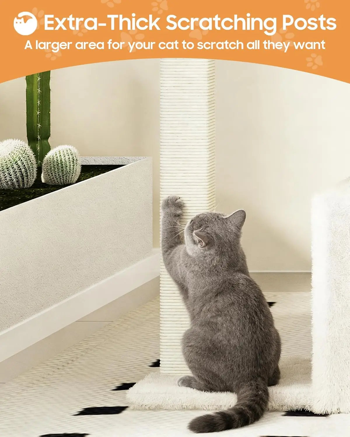 Cat Tree for Indoor Cats,40 Inches Cat Tower with Cozy Condo, Scratching Posts, Multi-Level Activity