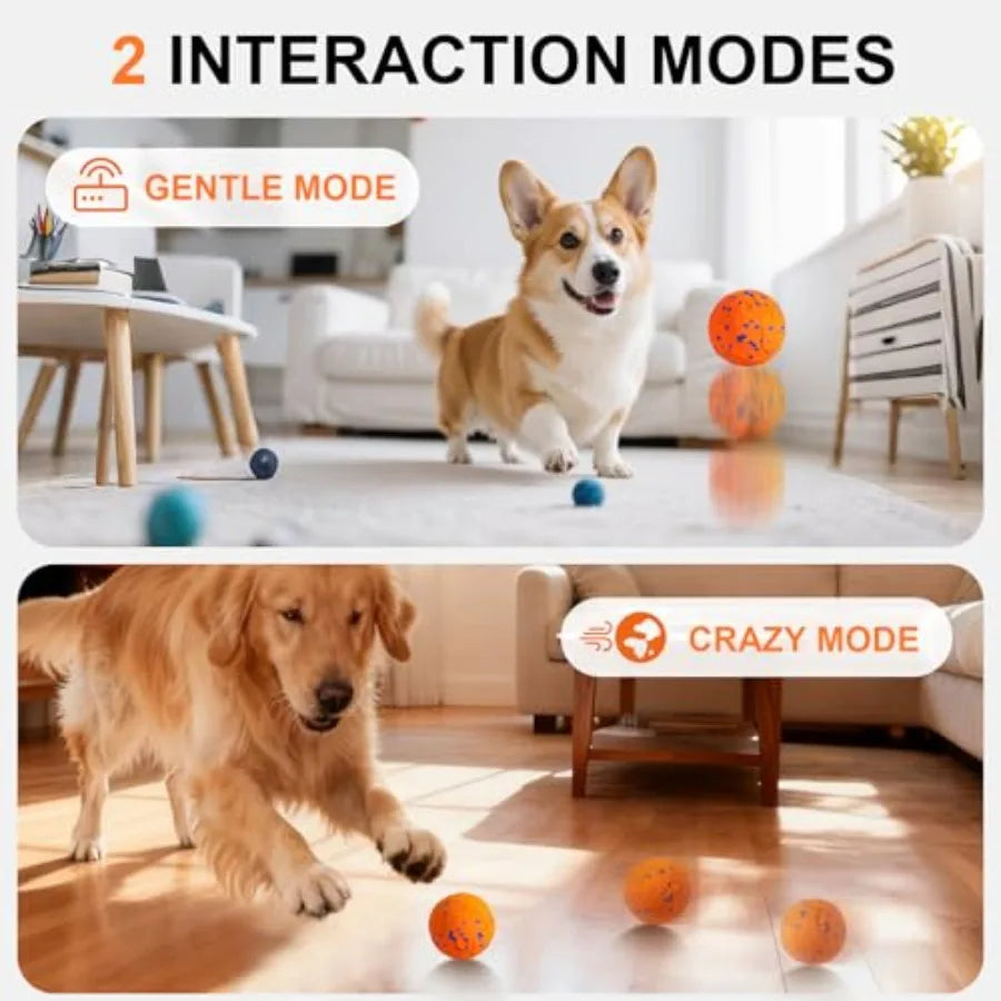 Interactive Auto-Moving Dog Ball Toy USB Rechargeable