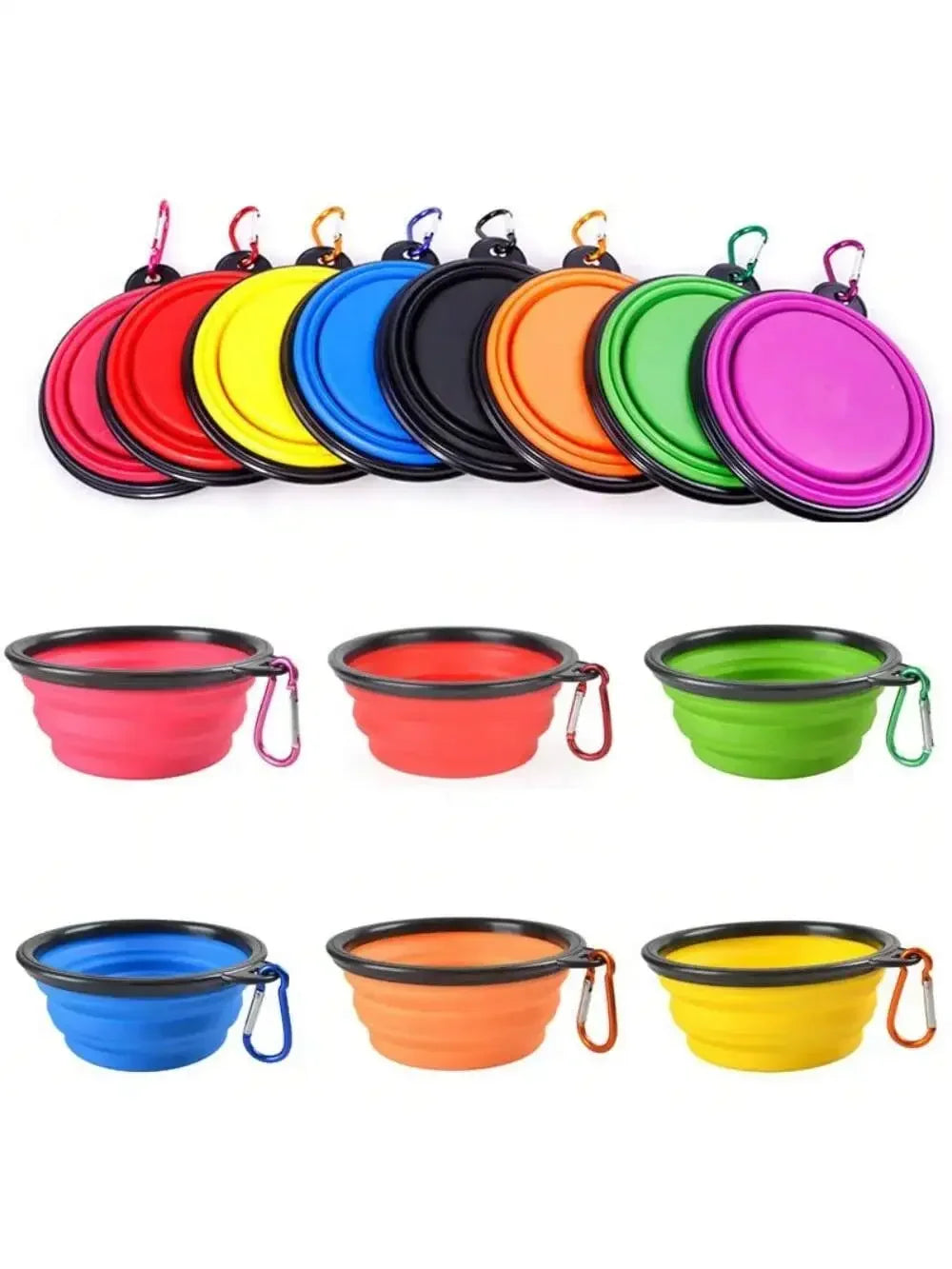 Portable Silicone Folding Pet Feeder Bowl Outdoor Travel Water Food