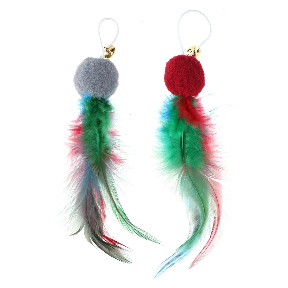 Alloet Cat Feather Teaser Bell Refills for Indoor Cats