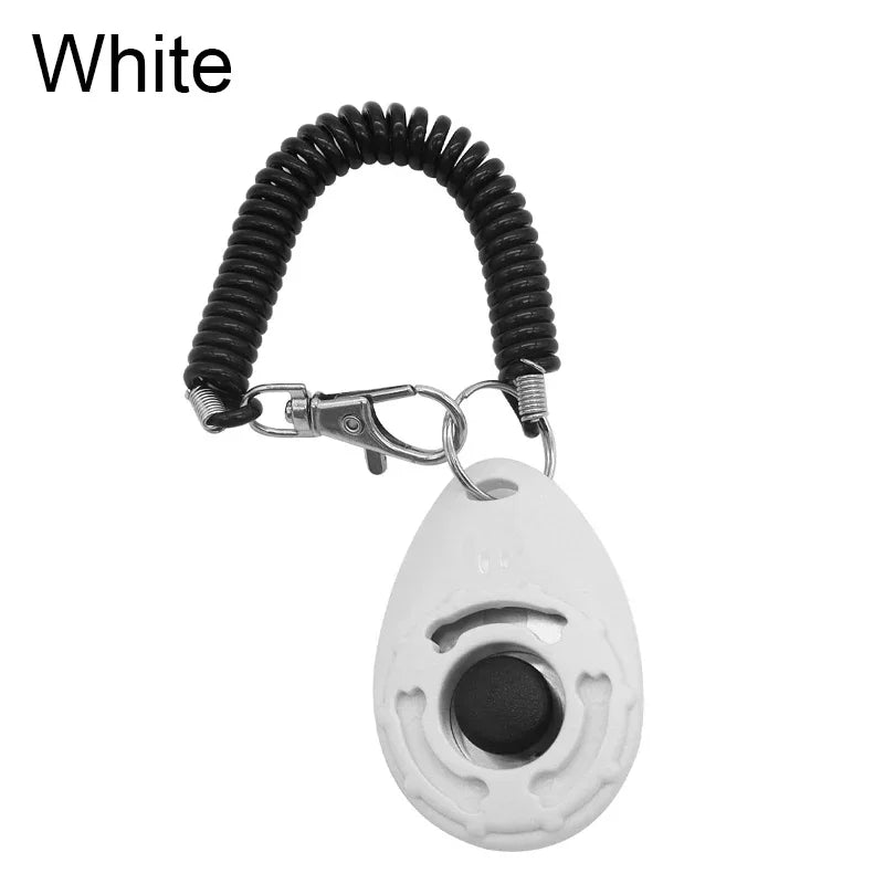 Adjustable Dog Training Clicker With Wrist Strap And Keychain