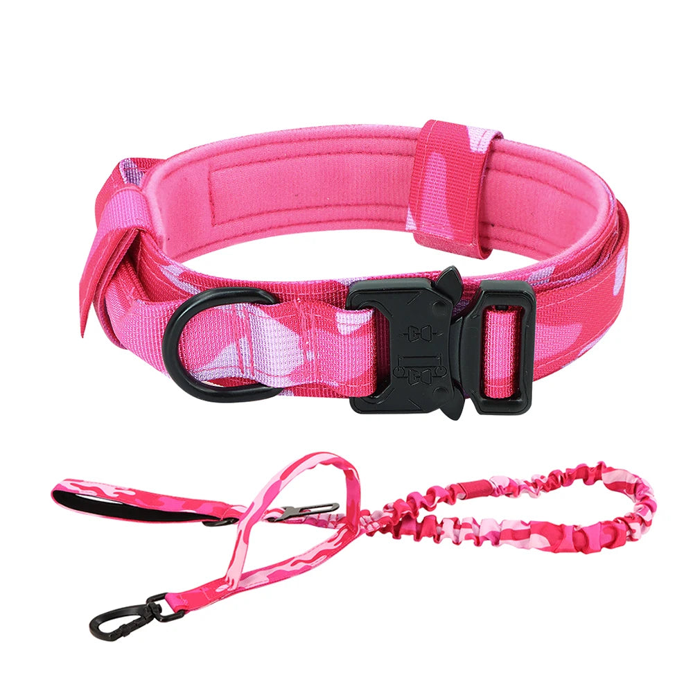 Petravel Dog Training Collar Military Leash With Adjustable Handle