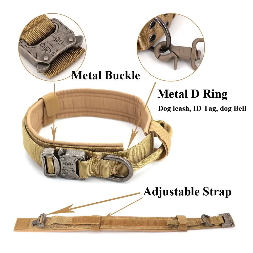 Adjustable Dog Training Collar And Leash Set Control Handle