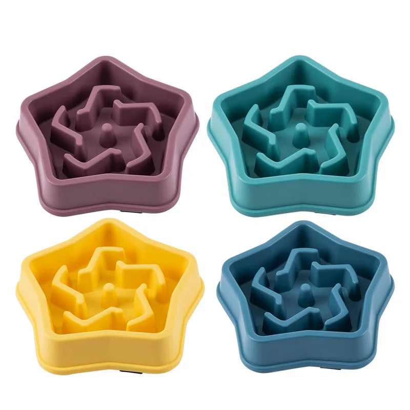 Slow Feeder Pet Bowl For Cats And Dogs NonSlip AntiChoking