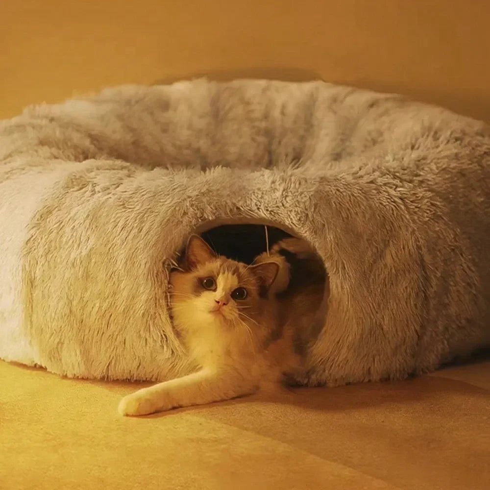 Dog Supplies Pet Furniture And Beds Dog Bed Cat Collapsible 2In1 Cat Access Nest, Plush Cat Cave With Cat Bed, Multifunctional C