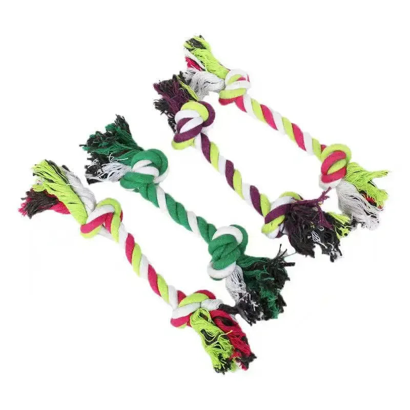 Dog Rope Toy Carrot Knot Ball Chew Toy Durable Braided Teeth Cleaning