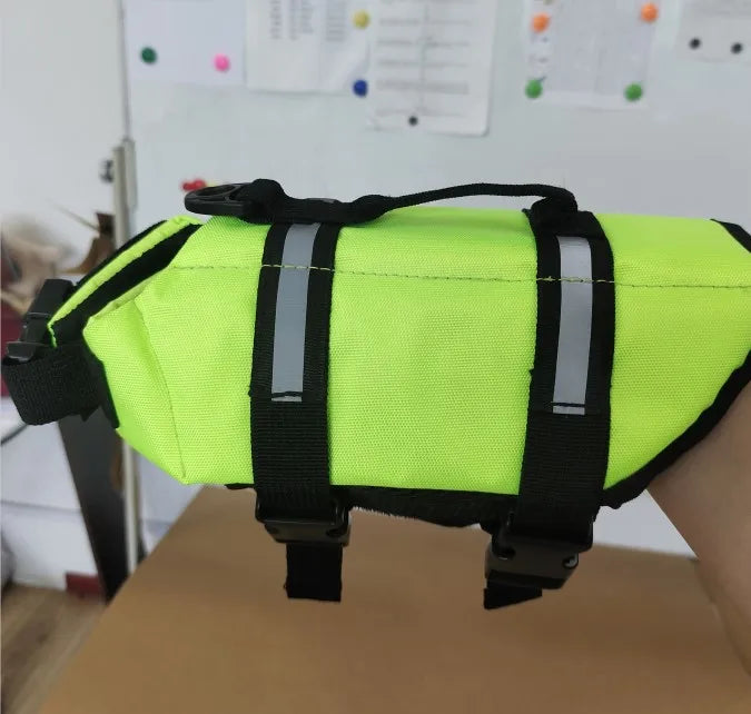 Dog Reflective Adjustable Life Jacket Enhanced Buoyancy Safety Vest