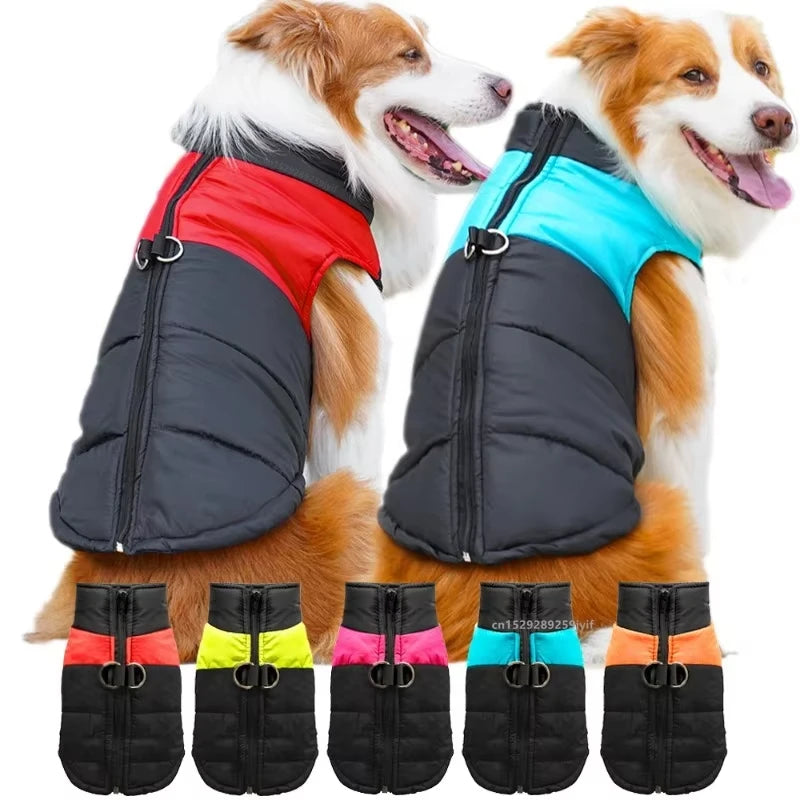 NONECN Waterproof Warm Dog Coat Padded Zipper Jacket