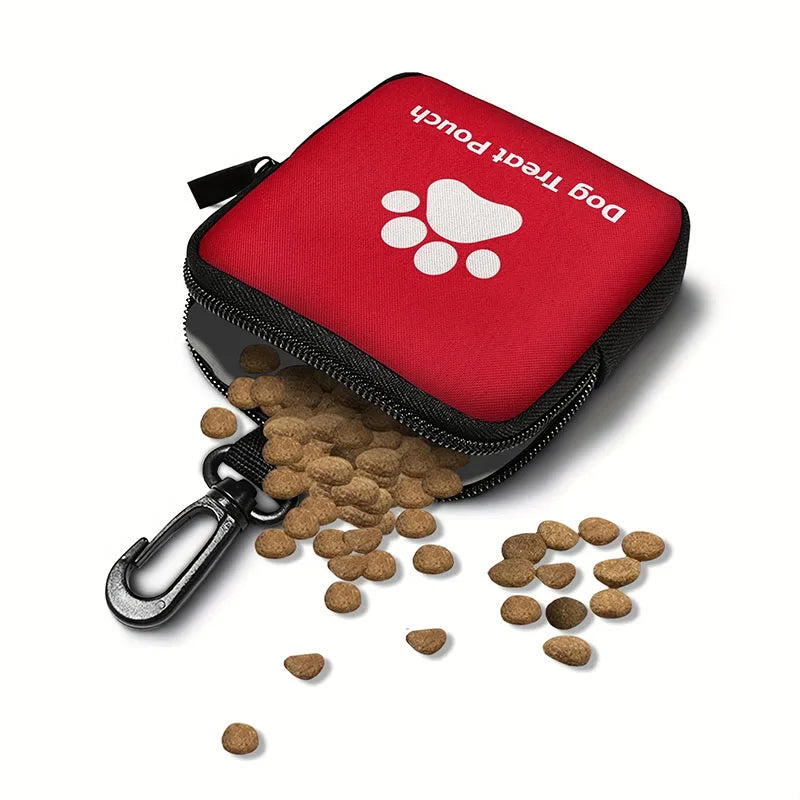 Linen Portable Dog Treat Bag for Training and Outdoor Walks