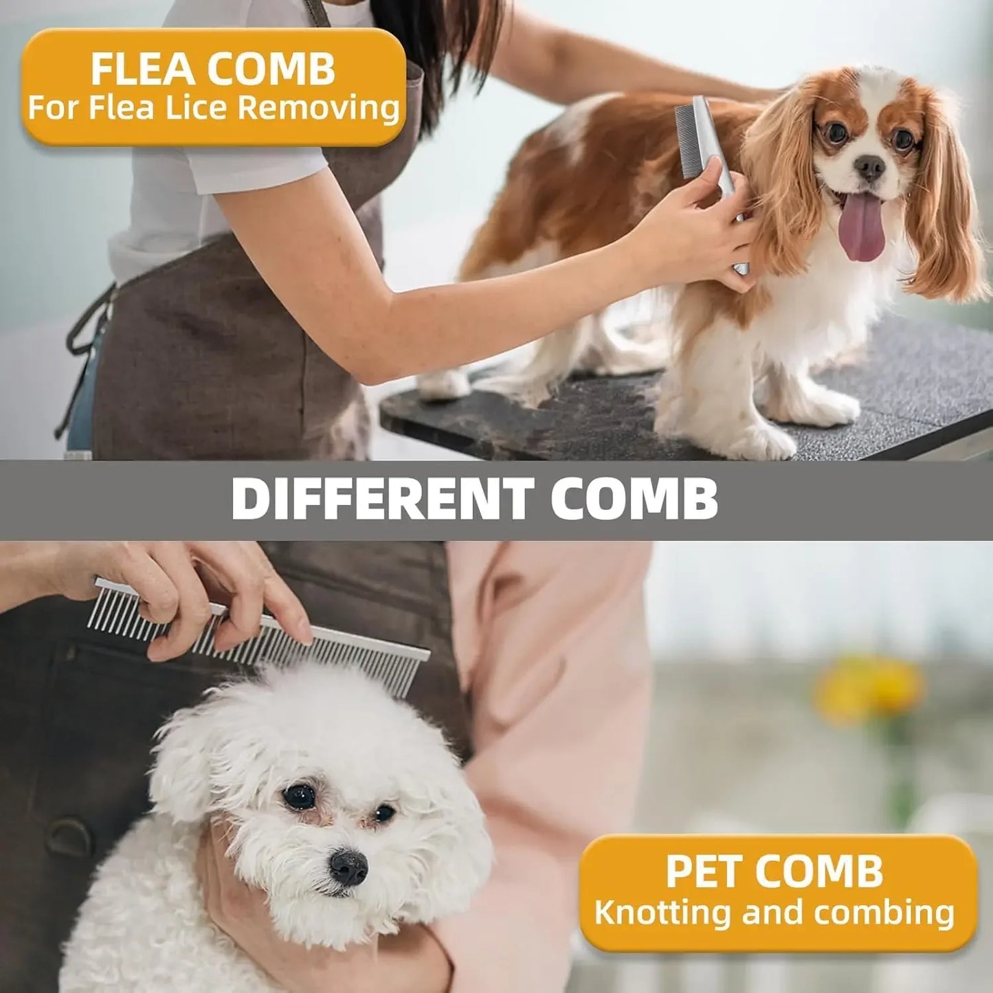 Dog Grooming Kit 6-Piece With Deshedding Tools In Travel Bag