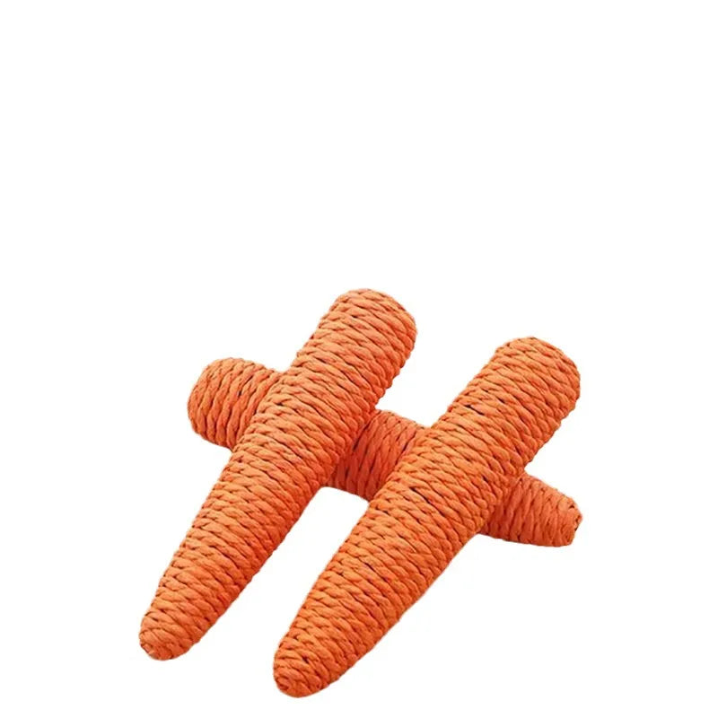 Sound Carrot Cat Toy Squeak Teething Stick Anti Bite Scratch