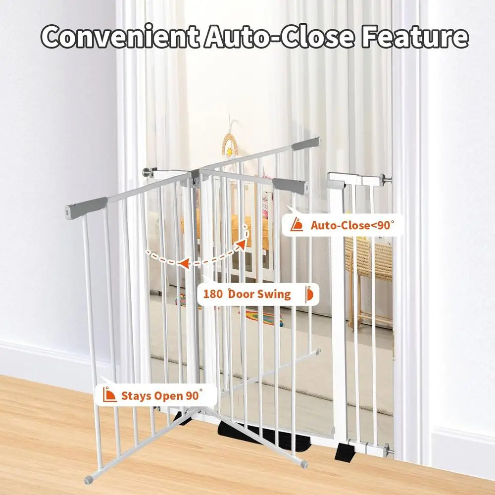 NONEDog Door Auto Close Baby Gate Dog Walk Through