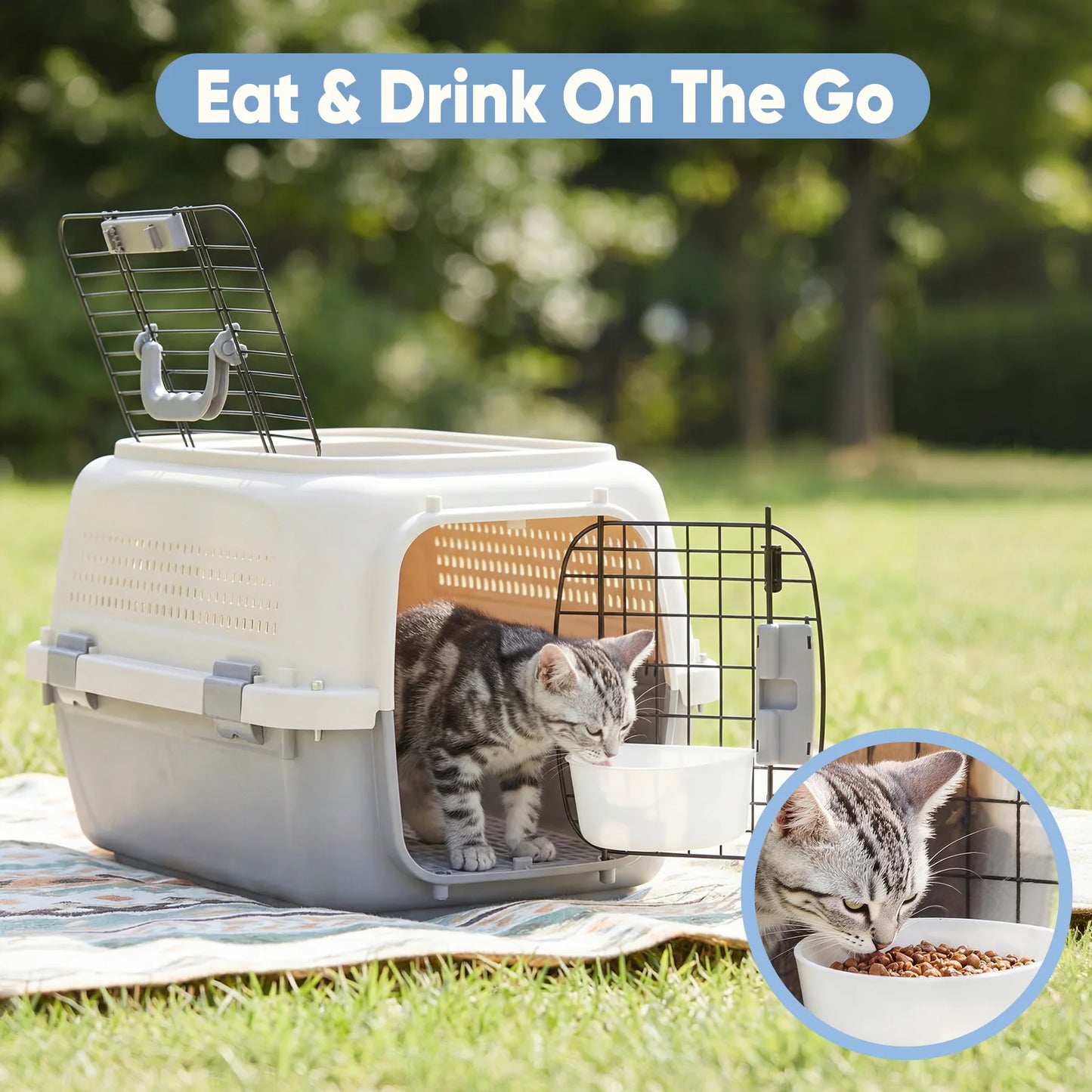JHK Pet Carrier for Small Dogs Cats Front Top Load