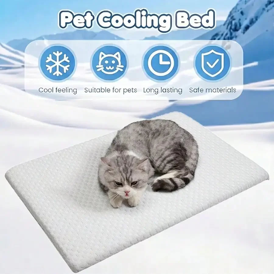 Cooling Cotton Cat Bed With Thick Padding Breathable Non Slip Washable