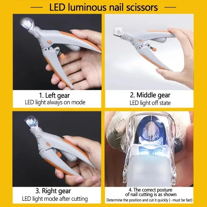 LISM LED Light Pet Nail Trimmer For Dogs And Cats Grooming